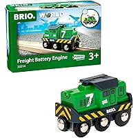 BRIO World - 33214 Battery Powered Freight Engine | Toy Train for Kids Age 3 and Up
