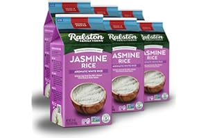 Ralston Family Farms Jasmine White Rice, 24 oz Carton: 6 Pack, American Grown, Non-GMO, Naturally Gluten Free