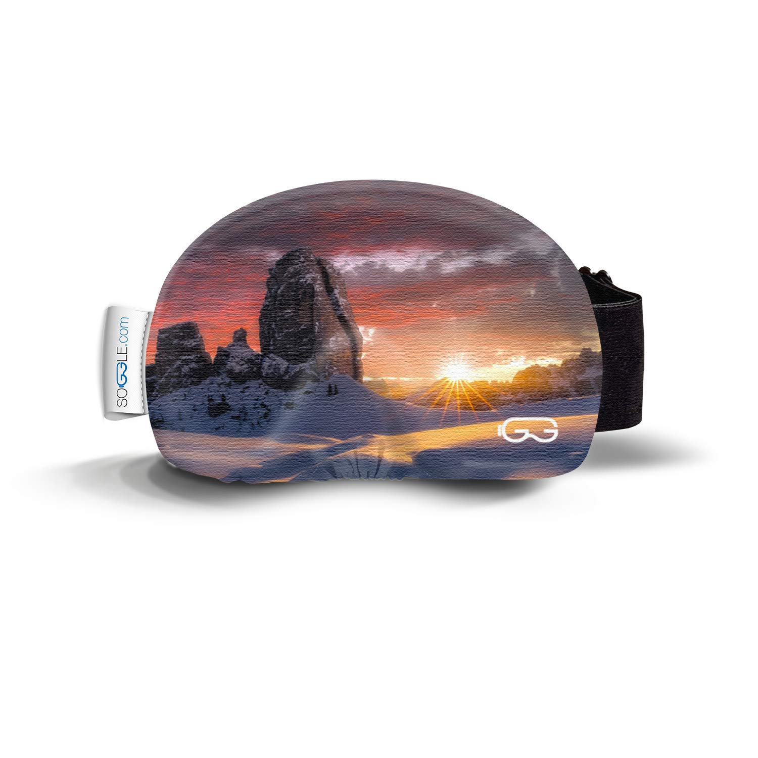 Soggle Ski Protective Microfibre Cover for Ski Goggles (One Size), Colour: Pictures Cinque Torri