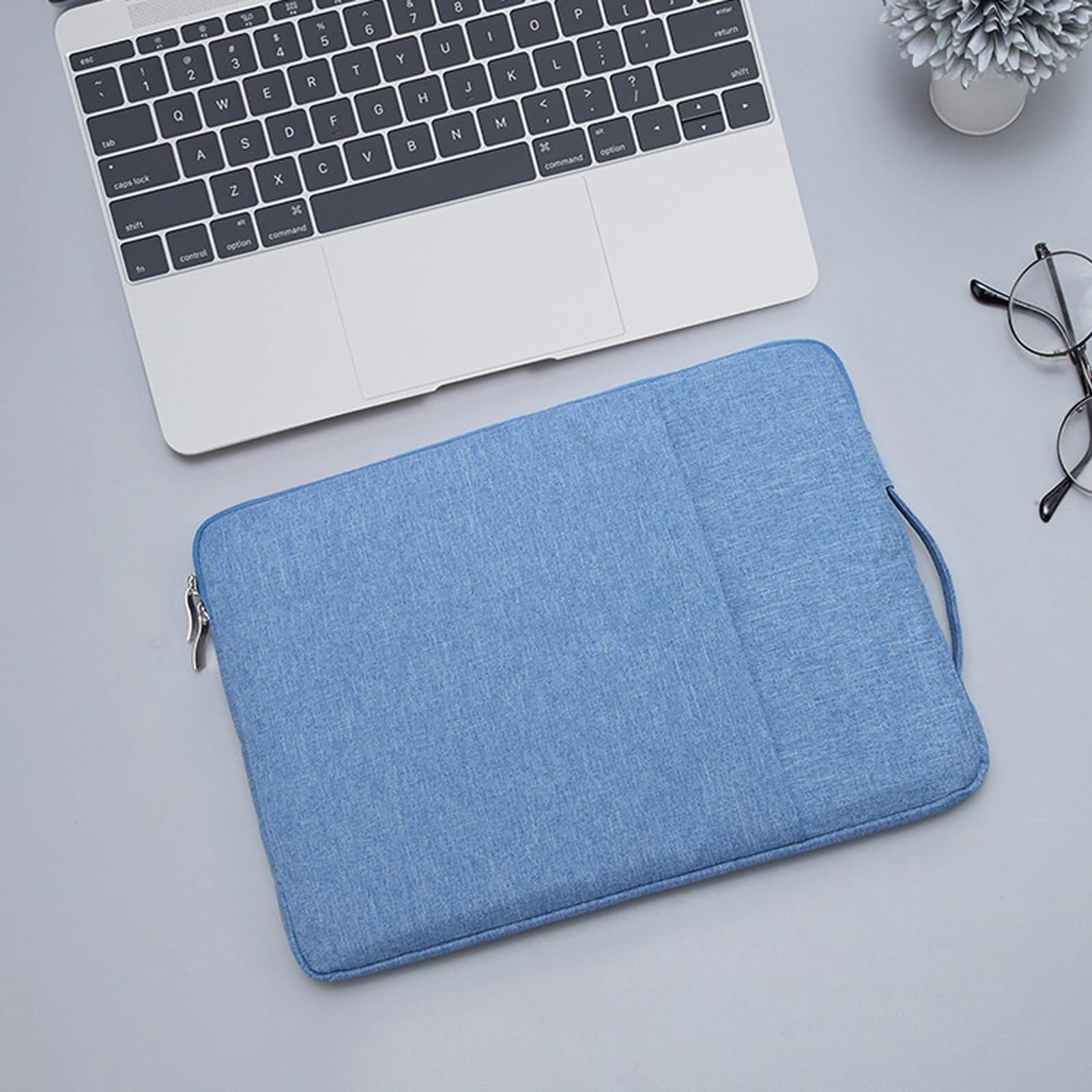 PROTech 15 inch Laptop Sleeve Case Zipper Briefcase Bag for 14-15 inch Laptop (Aqua blue)