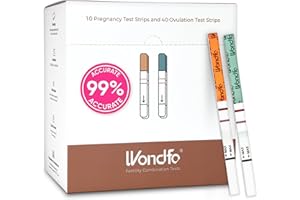 WONDFO Pregnancy and Ovulation Test Strips Kit - Fertility Tracking and Family Planning - Early Detection Combo Kit for Home Use(40 LH + 10 HCG)