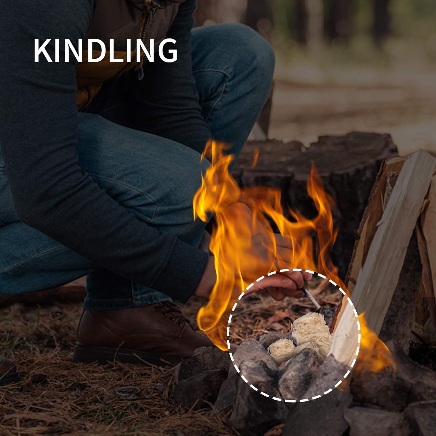 Obligatoryy Fire Starter for Indoor Fireplace Camping Grill BBQ Camp Fire Pit Charcoal Starters Quickly Ignite Charcoal and firewood 25P : Garden & Outdoor