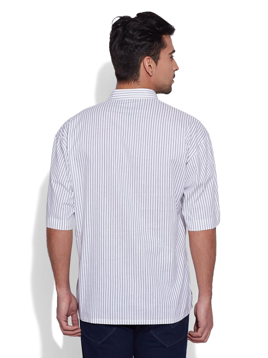 very me men's designer ivory pure cotton printed short kurta