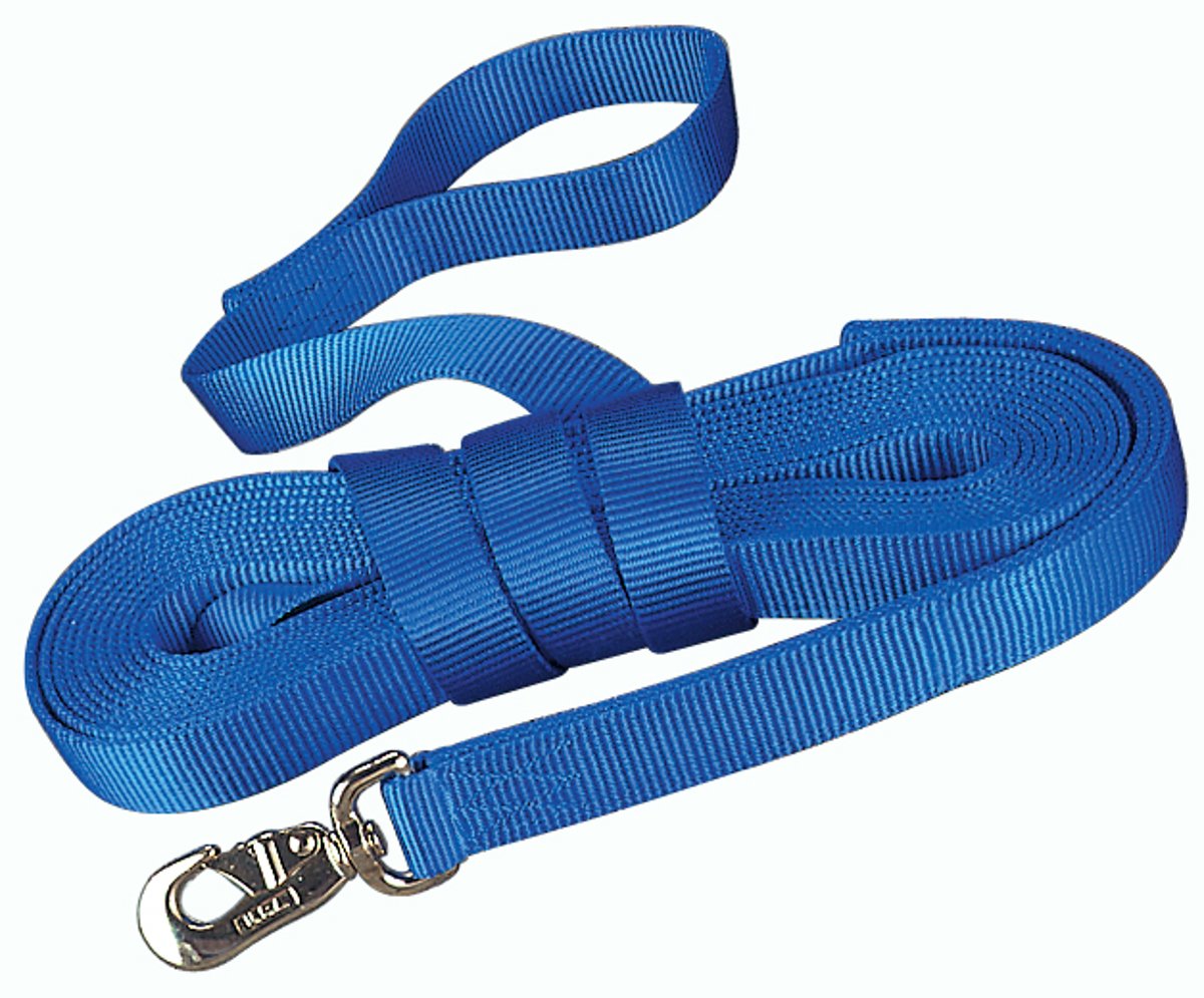 Hamilton Single Thick Nylon Horse Longe Line with Swivel Snap, 1-Inch/26-Feet, Blue, Model Number: 23D BL