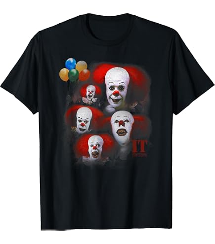 Amazon.com: It Classic 1990 Split Pennywise Face Crew Neck Short