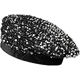 YeeHeen Women Bling Beret Hats Sparkly Sequin Glitter Beanie Hat
