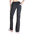 Yogipace,Petite/Regular/Tall,Women's Bootcut Yoga Pants Long Workout Pant with Back Pockets