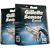 Gillette Sensor Excel Cartridges - 10 ct, Pack of 2