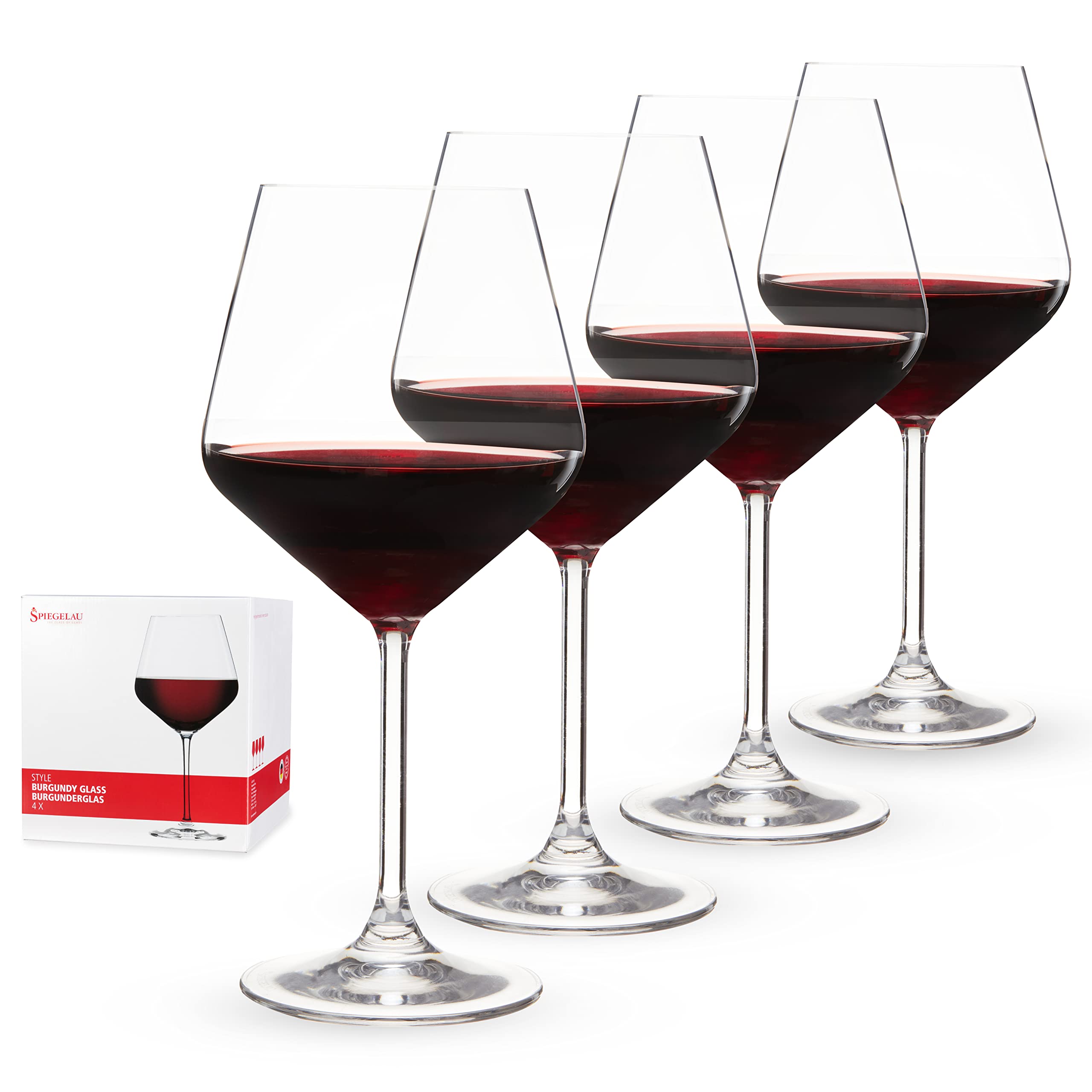 Spiegelau Burgundy Glasses, Set of 4, Crystal, 640 ml, Style, 4670180