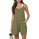 ANRABESS Womens Rompers Summer Casual Loose Sleeveless Overalls Spaghetti Strap Shorts Jumpsuit 2026 Beach Vacation Clothes