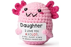 WEYON Teen Girl Gifts Trendy Stuff, Crochet Axolotl Daughter Gift for 5 6 7 8 9 10 11 12 Year Old Birthday, Christmas, Valentines, Tween Girls Trendy Stuff