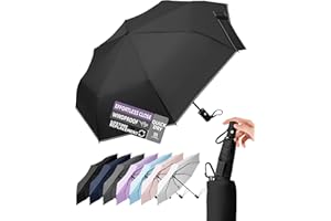 LILAC Compact Travel Windproof Umbrella, 43" Auto open/close Folding Quick Dry Umbrellas for Rain, Lightweight Portable Small