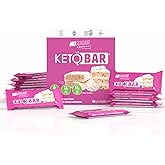 No Sugar Keto Bar Snack - Low Carb No Sugar Keto Snack Food with Keto Friendly Macros, 3g Net Carb, 9g Plant Based Protein, 1