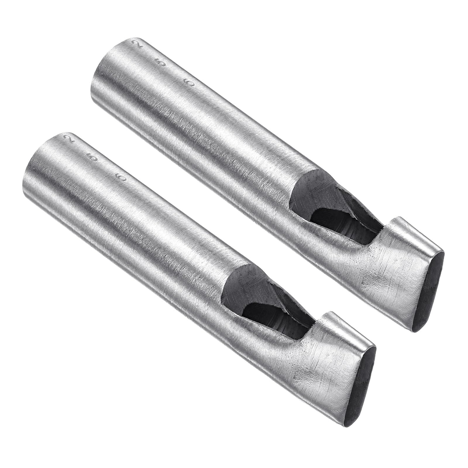 CoCud Hollow Punch, 6mm x 25mm Hole, 45# Steel Oval Shaped Gasket Tool - (Applications: for Leather DIY Leathercraft Wallet), 2-Pieces