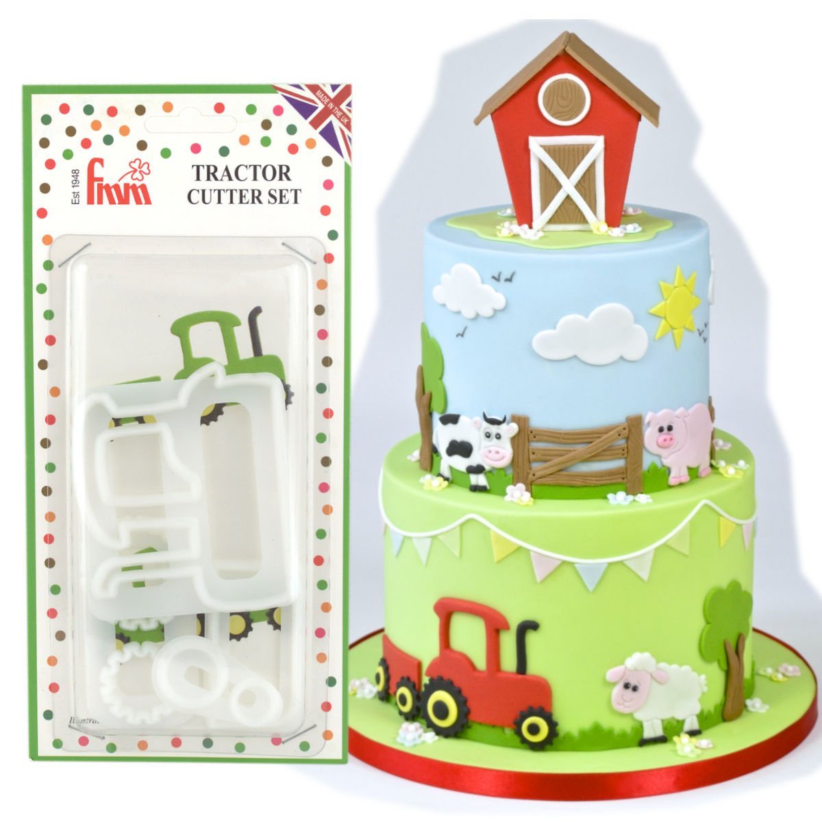 FMM Sugarcraft - Tractor Cutter Set - Cake decoration icing fondant cutter set