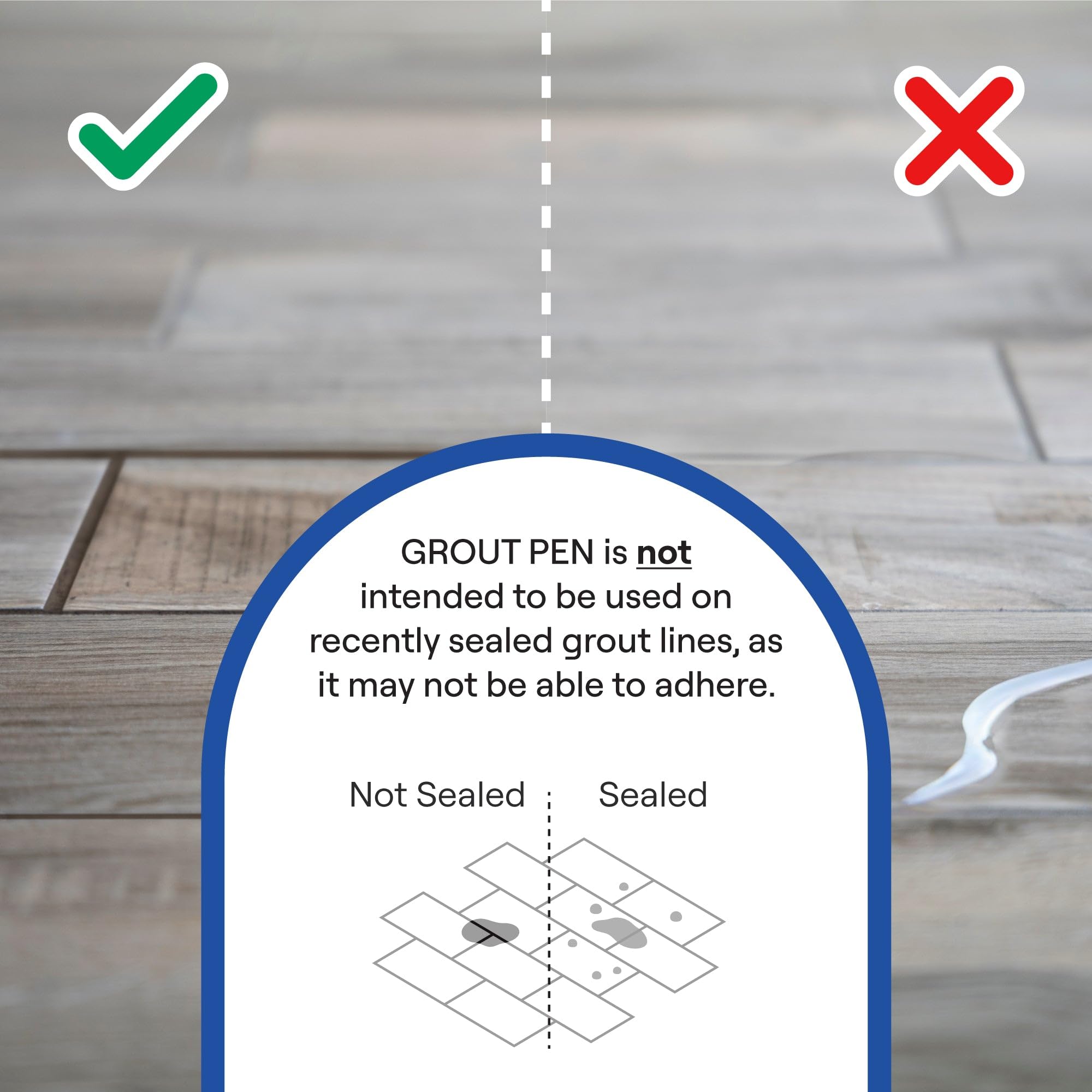 Grout Pen White Tile Paint Marker: Waterproof Grout Paint, Tile Grout Colorant and Sealer Pen - White, Narrow 5mm Tip (7mL)