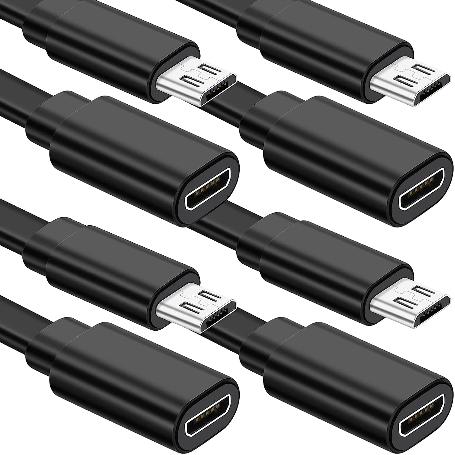 Photo 1 of Sumind 4 Pack 40FT Total Micro USB Extension Cables, Male to Female Extender Cord Compatible with Wyze Cam OG, WYZE Cam Pan, Wyze Cam V3, Kasa Camera EC60, KC100, KC400(Black)