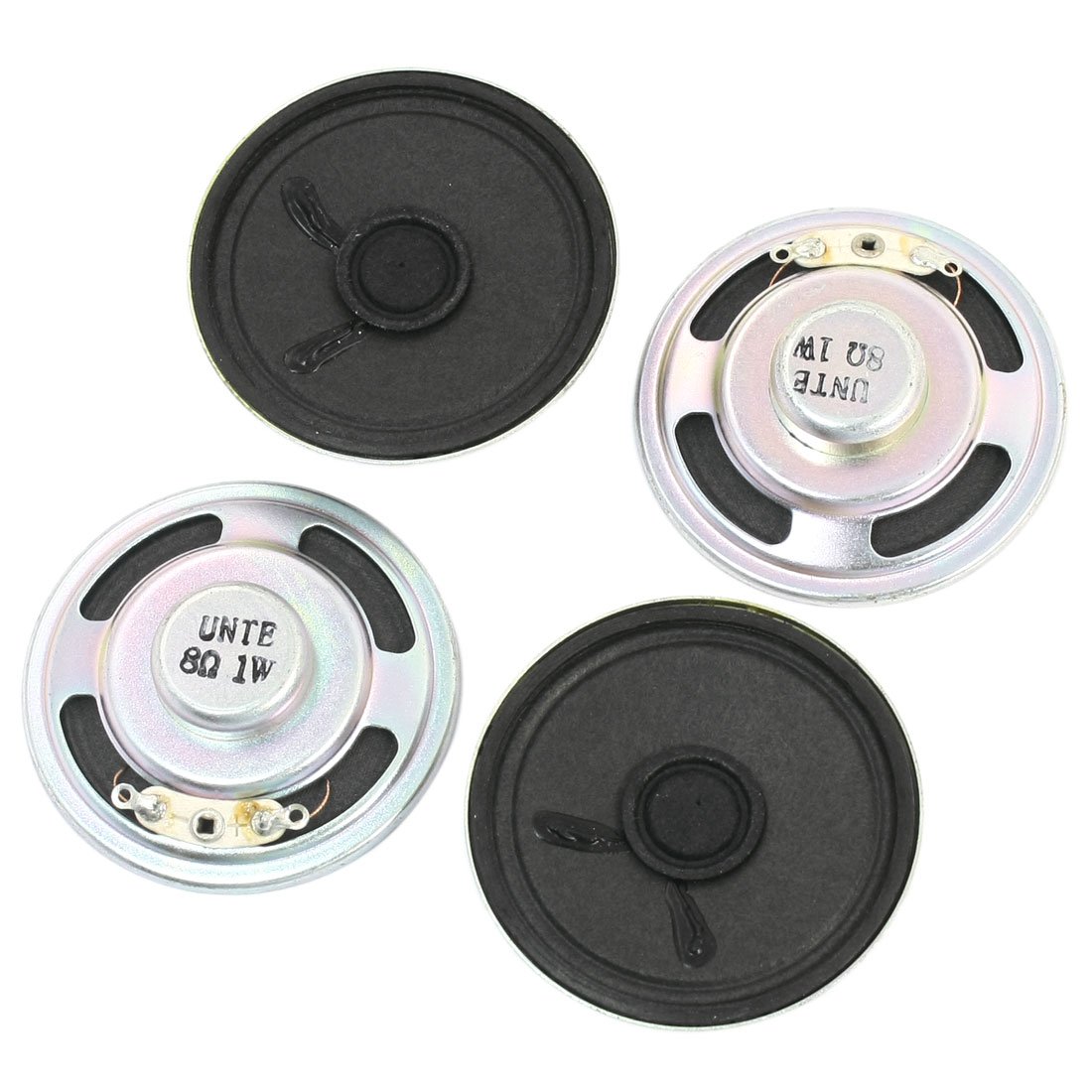 sourcing map Electronic Round Metal Internal Magnet Speaker 1W 8 Ohm 50mm 4Pcs
