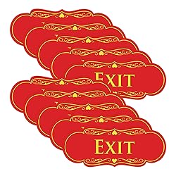 Designer EXIT Sign - Red/Yellow - Small