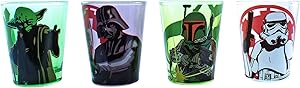 Silver Buffalo Star Wars Character Fight Mini Glass Set, 4-Pack