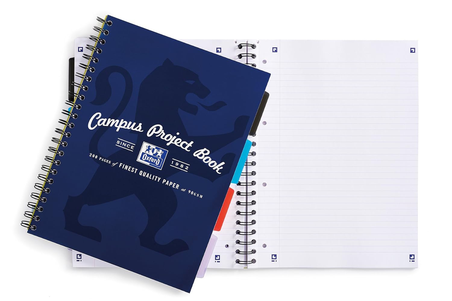 Oxford Campus Project Note Book A4 200 Page Blue Office Supplies