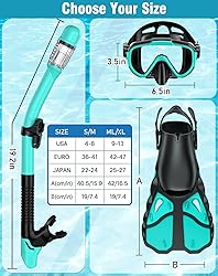 Vengreedo Snorkel Set with Fins for