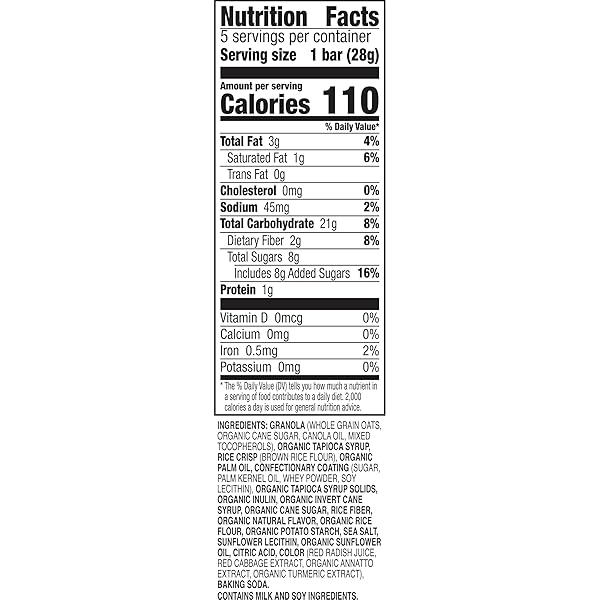 ANNIE’S GLUTEN FREE CHEWY GRANOLA BARS, BIRTHDAY CAKE, 5 BARS, 4.9 OZ