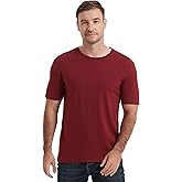 Manote 100% Merino Wool T Shirts for Men, Short Sleeve Lightweight Crew Undershirt, No-Odor Base Layer for Hiking Travel