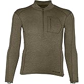 Carhartt Mens Force Midweight Synthetic-Wool Blend Base Layer Quarter-Zip Pocket Top