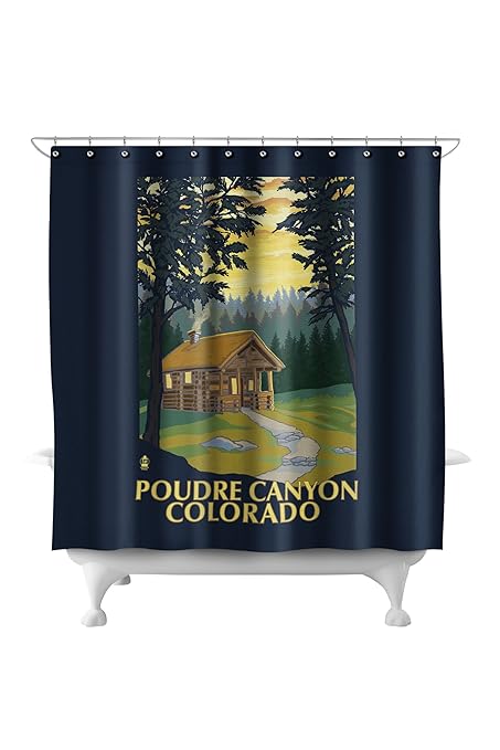 Amazon Com Poudre Canyon Colorado Cabin Scene 71x74 Polyester