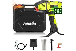 Antstone 2024 Upgraded Welding Machine Handheld 20-200A 110V Portable ARC Stick Welder Gun with Current Adjustment Digital Display IGBT Inverter with Welding Tool Set for 1/16"-1/8" Welding Rod Gift