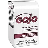 GOJO GOJ 9128-12 Pink and Klean Skin Cleanser for Bag-in-Box Dispenser, 800 ml Volume (Pack of 12)
