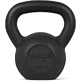 Yes4All Kettlebell Adjustable/Cast Iron/Protective Base Solid Smooth for Strength Training, Home Gym