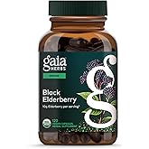 Gaia Herbs Black Elderberry - Daily Immune Support Supplement to Help Support Wellness - with Black Elderberries & Acerola Fruit for Antioxidant Support* - 120 Vegan Capsules (60 Servings)