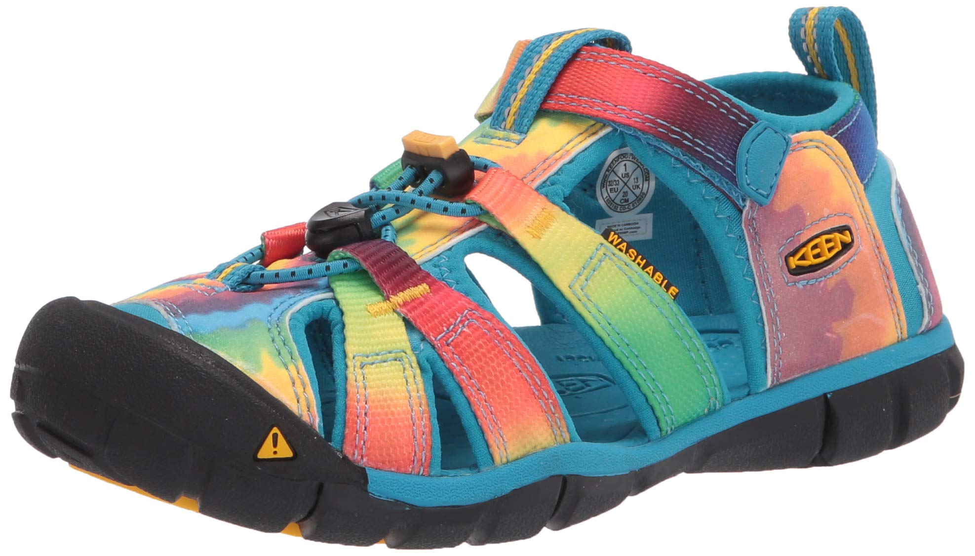 KEENUnisex Kids Seacamp 2 Cnx Sandal, Vivid Blue Original Tie Dye, 13 UK