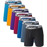 SkyRoad Men's Ultra-Comfort Boxer Briefs 7-Pack, Moisture-Wicking, Breathable & No Ride Up with Fly