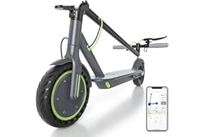 Roinside Electric Scooter - 8.5"/10'' Solid Tires, 350W/500W Motor, Up to 19-22MPH and 21-24Miles Long-Range Portable Commuting Scooter for Adults with Double Braking System and App