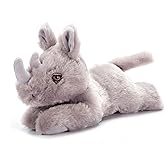 The Petting Zoo Rhino Stuffed Animal Plushie, Gifts for Kids, Earth Keeperz Wildlife Animals, Zoologee Grey Rhino Plush Toy, 10 inches