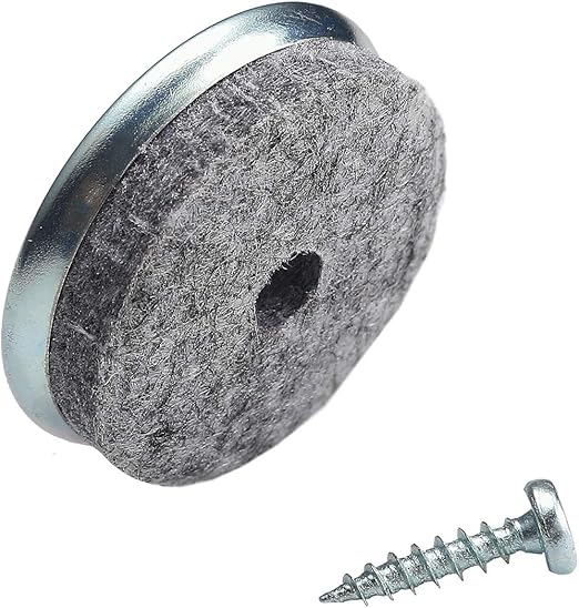 Screw on Furniture Felt Pads Slides Gray for Wooden Chair Legs