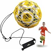 PodiuMax Handle Solo Soccer Kick Trainer with New Ball Locked Net Design, Soccer Ball Bungee Elastic Training Juggling Net (Fits Ball Size 3, 4, 5)