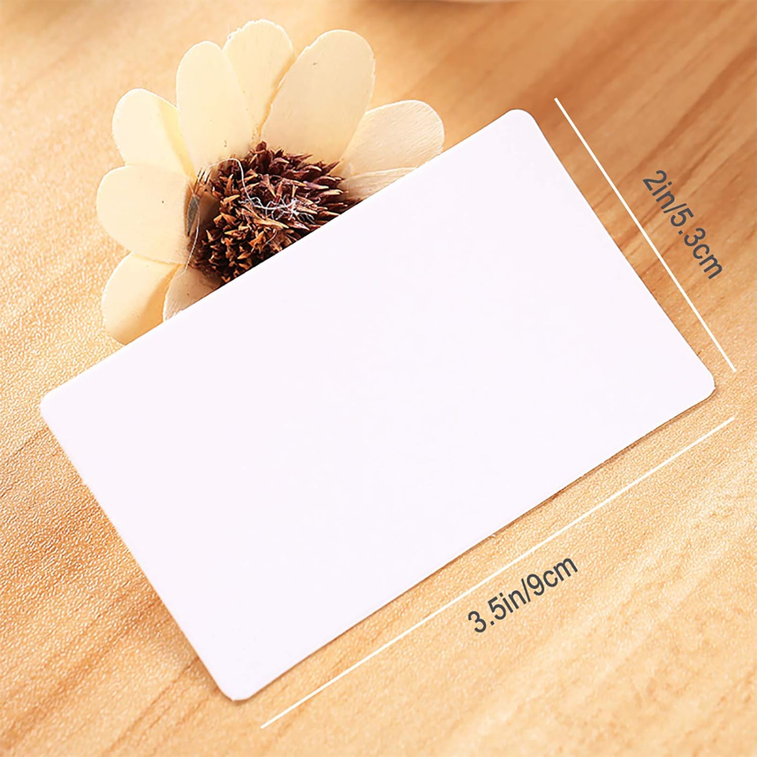 VANRA 300 Small Blank Cards Color Cardstock Study Flash Cards, 3.5x2 inches Index Cards, Unruled with Rounded Corners (White, 300/Pack) - Image 3