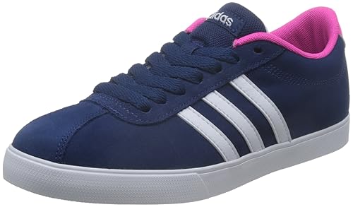 adidas Damen Courtset W Turnschuhe, Mystery Blue Ftwr White / Shock Pink