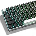 dagaladoo Black/White keycaps Set,Shine Through keycaps 60 75 Percent, Japanese Style,Doubleshot Custom Key caps,Cherry Profile Keyboard caps for Mechanical Keyboards(131key)