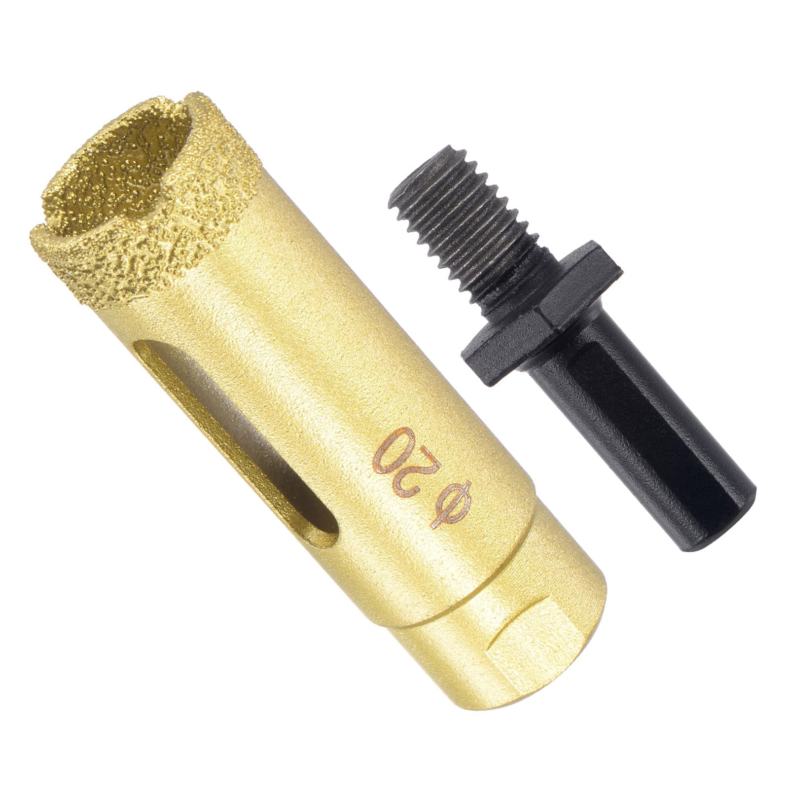 CoCud Diamond Drill Bits Set, 20mm Cutting Diameter, Brazed Diamond Core Drill Bits with M10 Arbor Adapter - (Applications: for Tile Ceramic Marble Stone Glass)