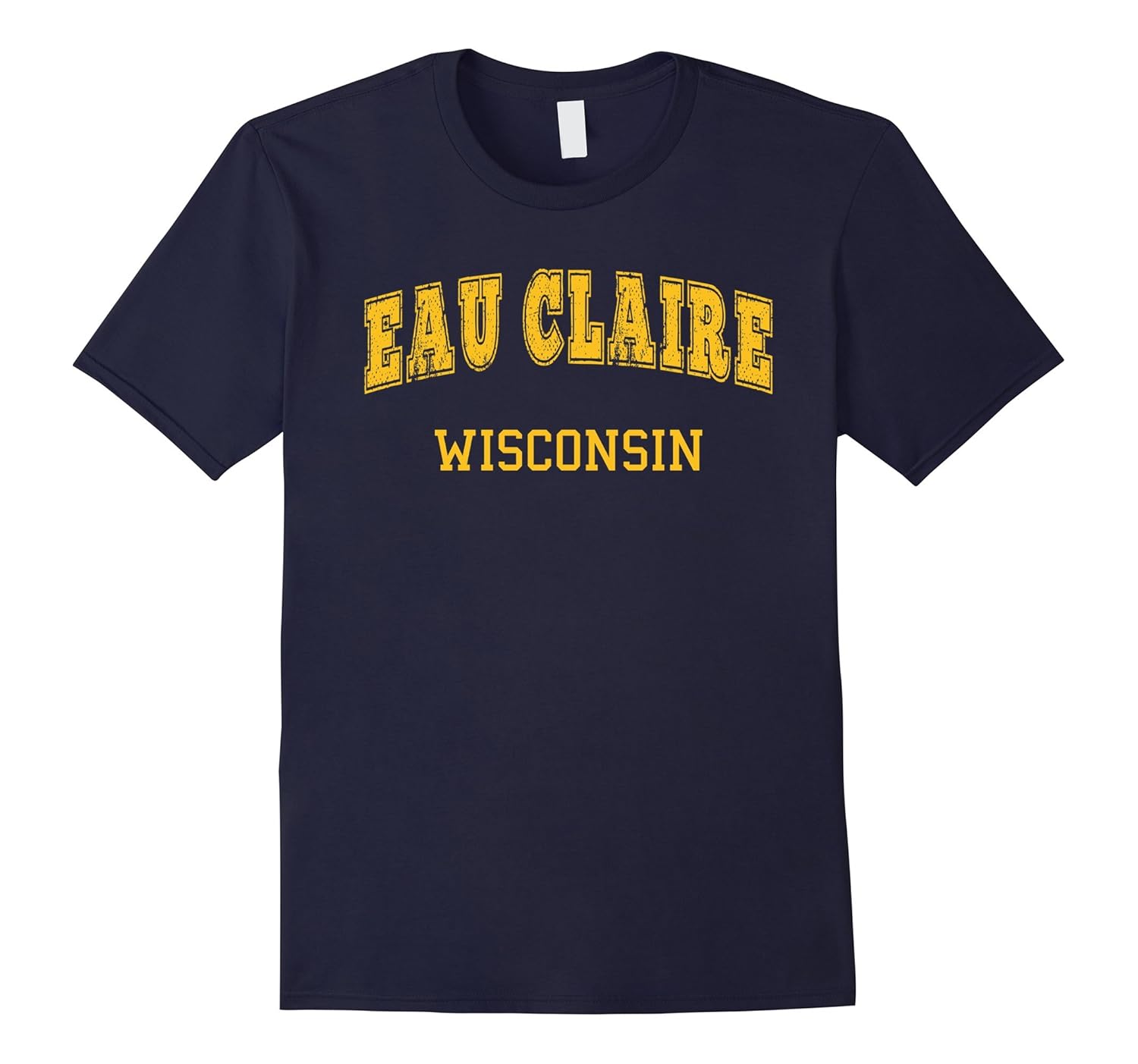 Eau Claire T-Shirt Athletics Gym Sports Tee Wisconsin-Rose