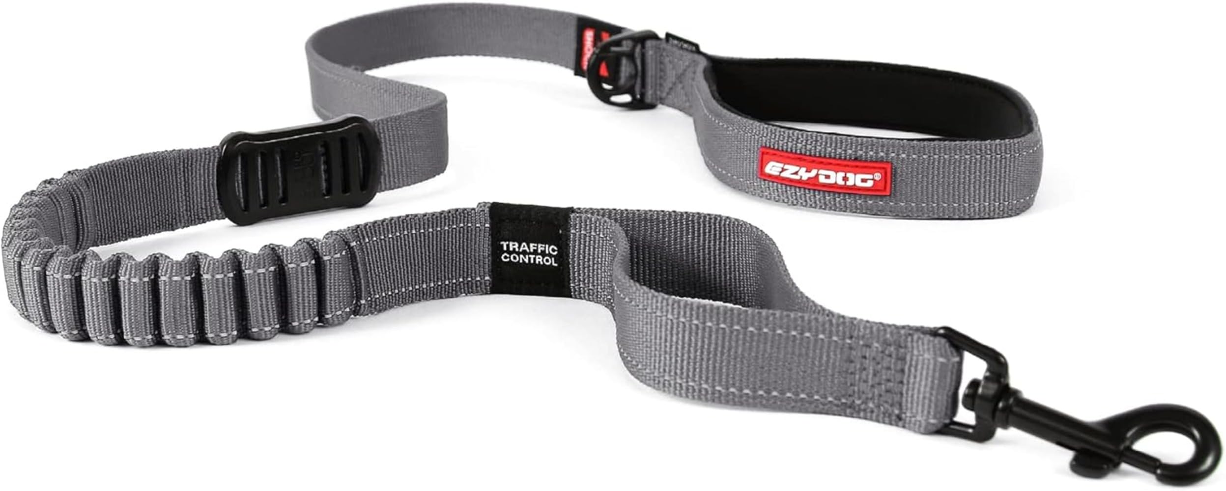 EZYDOG Zero Shock Dog Lead | Zero Shock Technology, 0.6m, Small, Medium, Large Dogs, Comfortable Padded Handle, Traffic Control, 25 inches (Grey) — image 1