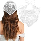 xo, Fetti Bride Lace Headscarf - White Embroidered Tulle Head Scarf | Bachelorette Party, Bridal Shower, Engagement Gift, Bach Hair Accessories, Bride To Be, Wedding