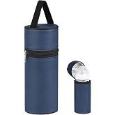 Beautyflier Insulated Baby Bottle Tote Bags, Portable Breastmilk Baby Bottle Cooler Storage, Travel Carrier Bag for Dr. Brown&rsquo;s Natural Narrow Baby Bottles 2oz, 4oz, 8oz, 9oz (Deep Blue)