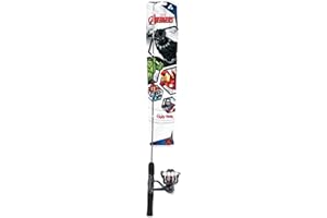 Ugly Stik 3’ Marvel Black Panther Fishing Rod and Reel Spinning Combo, Ugly Tech Construction with Clear Tip Design, 3’ 1-Piece Rod, Strong and Sensitive
