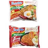 Indomie Mi Goreng Instant Halal Stir Fry Noodles Original and Hot &amp; Spicy Bundle, 10 counts total
